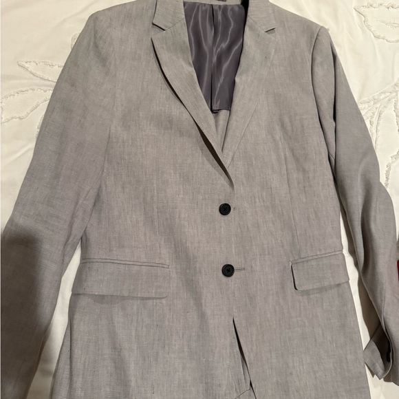 Theory Men's Grey Suit: Blazer & Pant Slim Fit